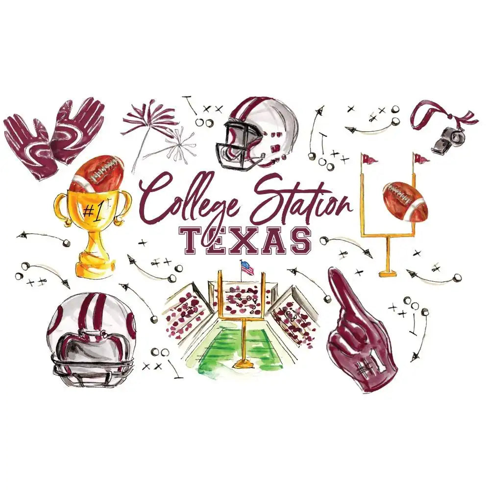 Tailgates in College Station Plastic Tumbler 24oz