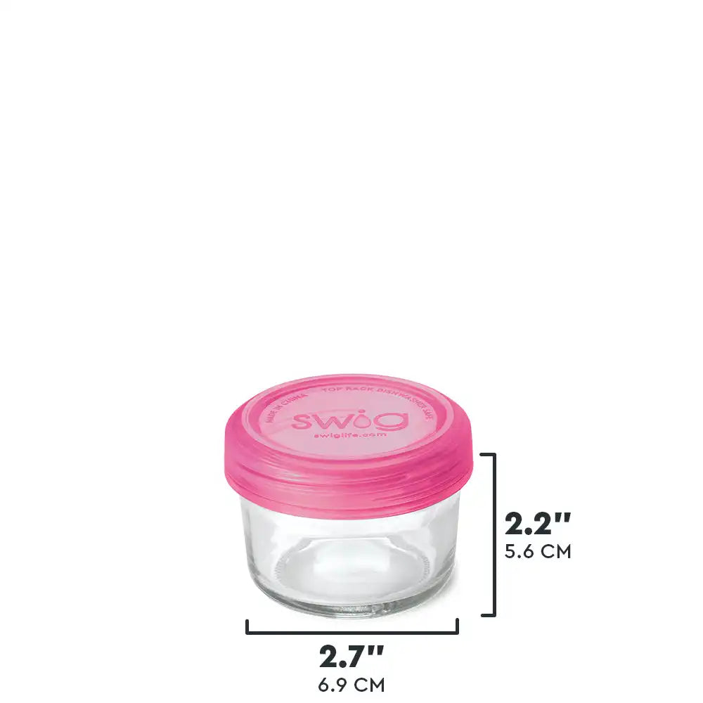 Pink 3pc Glass Food Storage Small Set