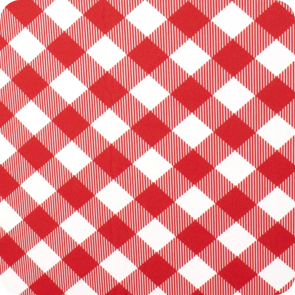 Gameday Gingham Red + Black Medium Iced Cup Coolie