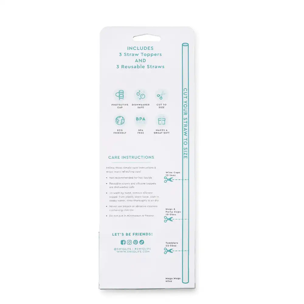 Book Club Straw Topper Set