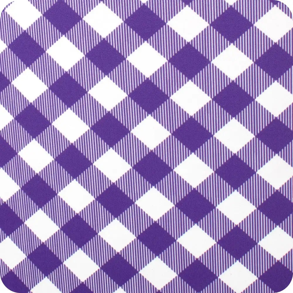Gameday Gingham Purple + Yellow Small Iced Cup Coolie