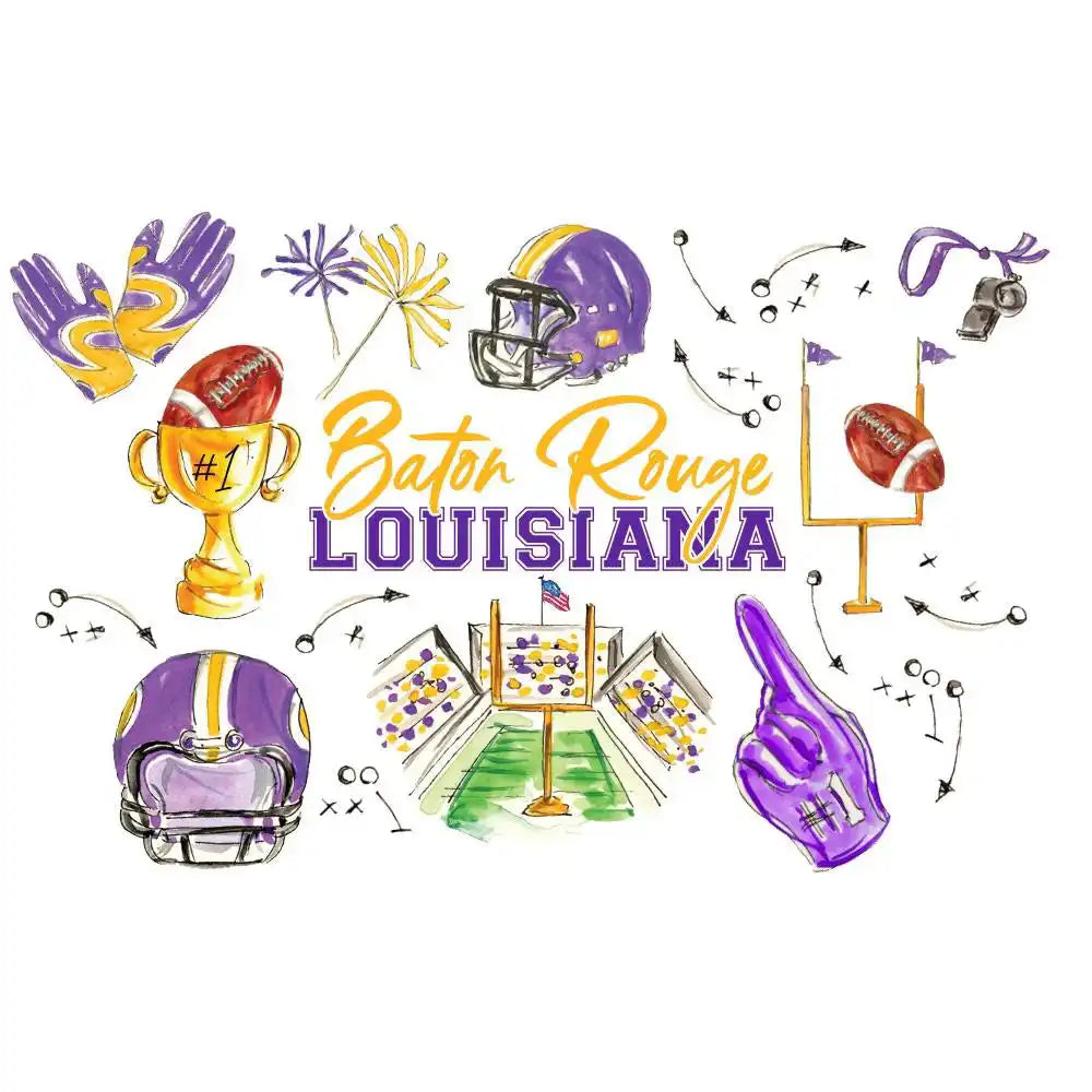 Tailgates in Baton Rouge Stemless Wine 12oz
